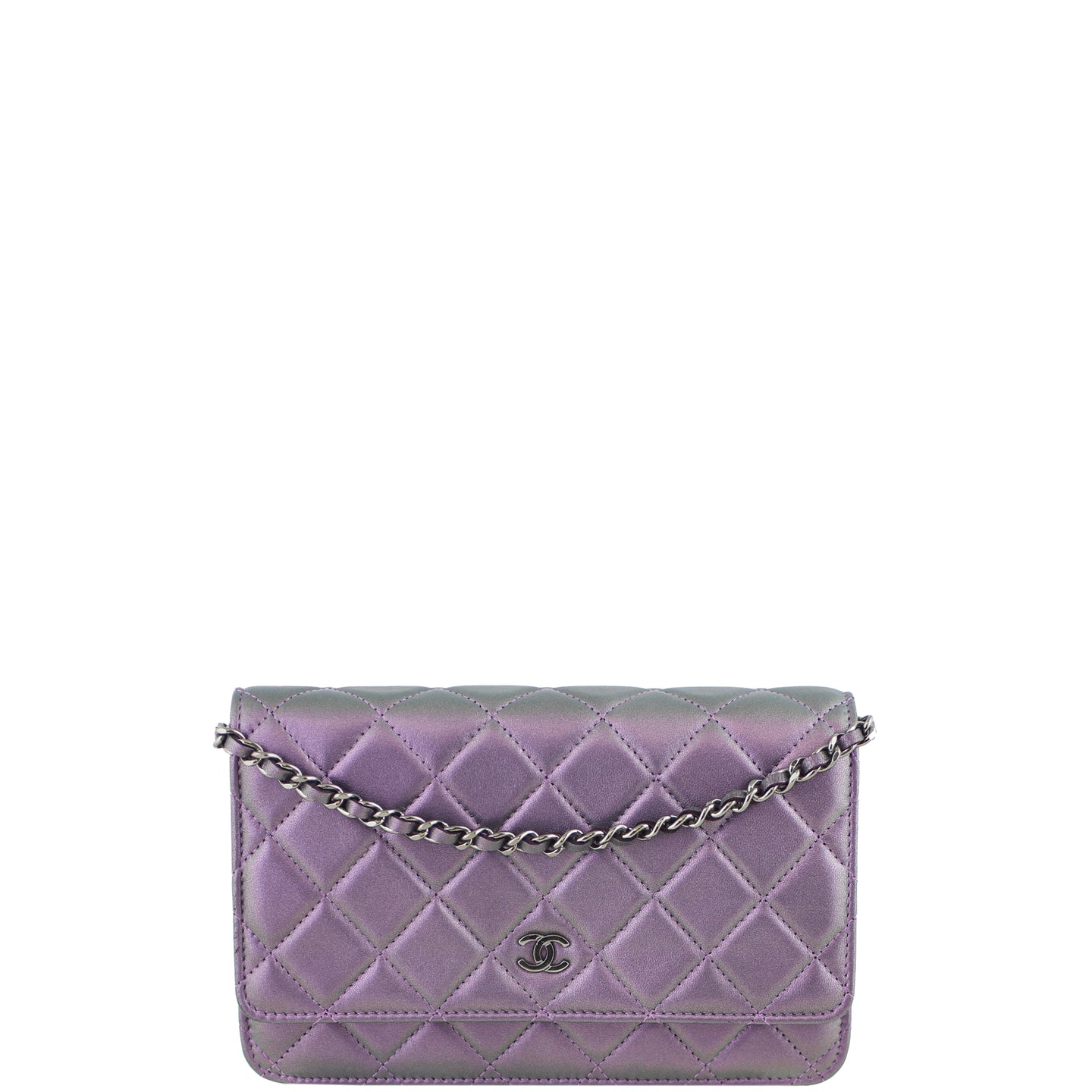 Chanel Classic Wallet On Chain Iridescent Front