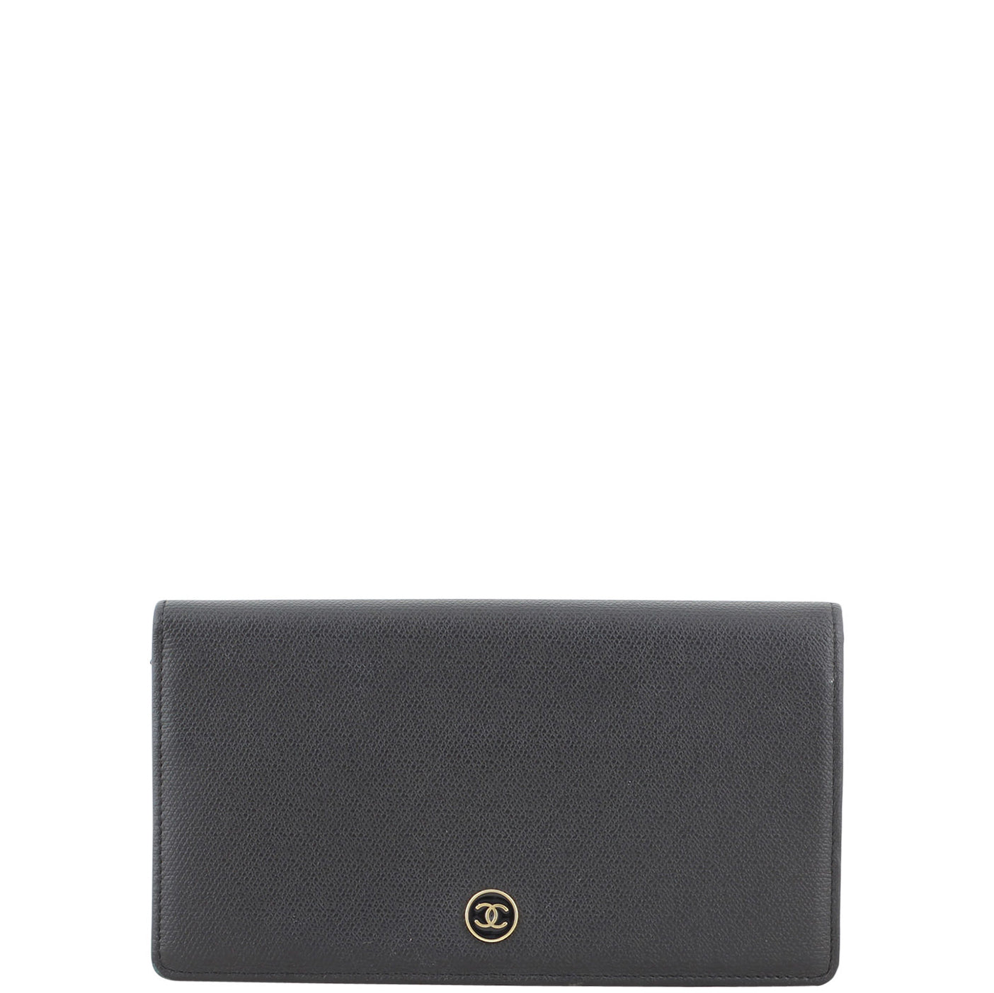 Chanel Coco Button Long Wallet Front