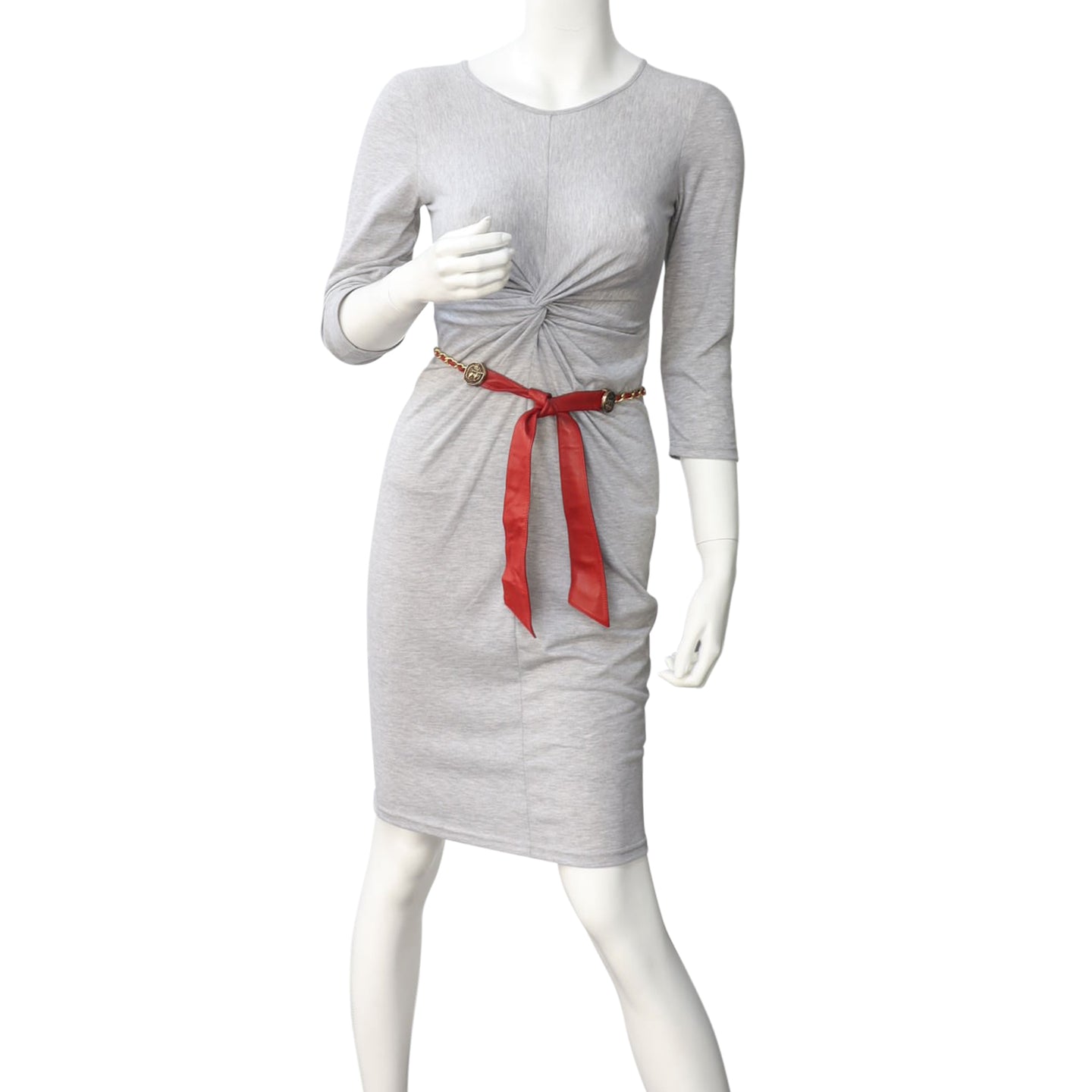 Chanel Coin Charm Tie Belt (red) Mannequin