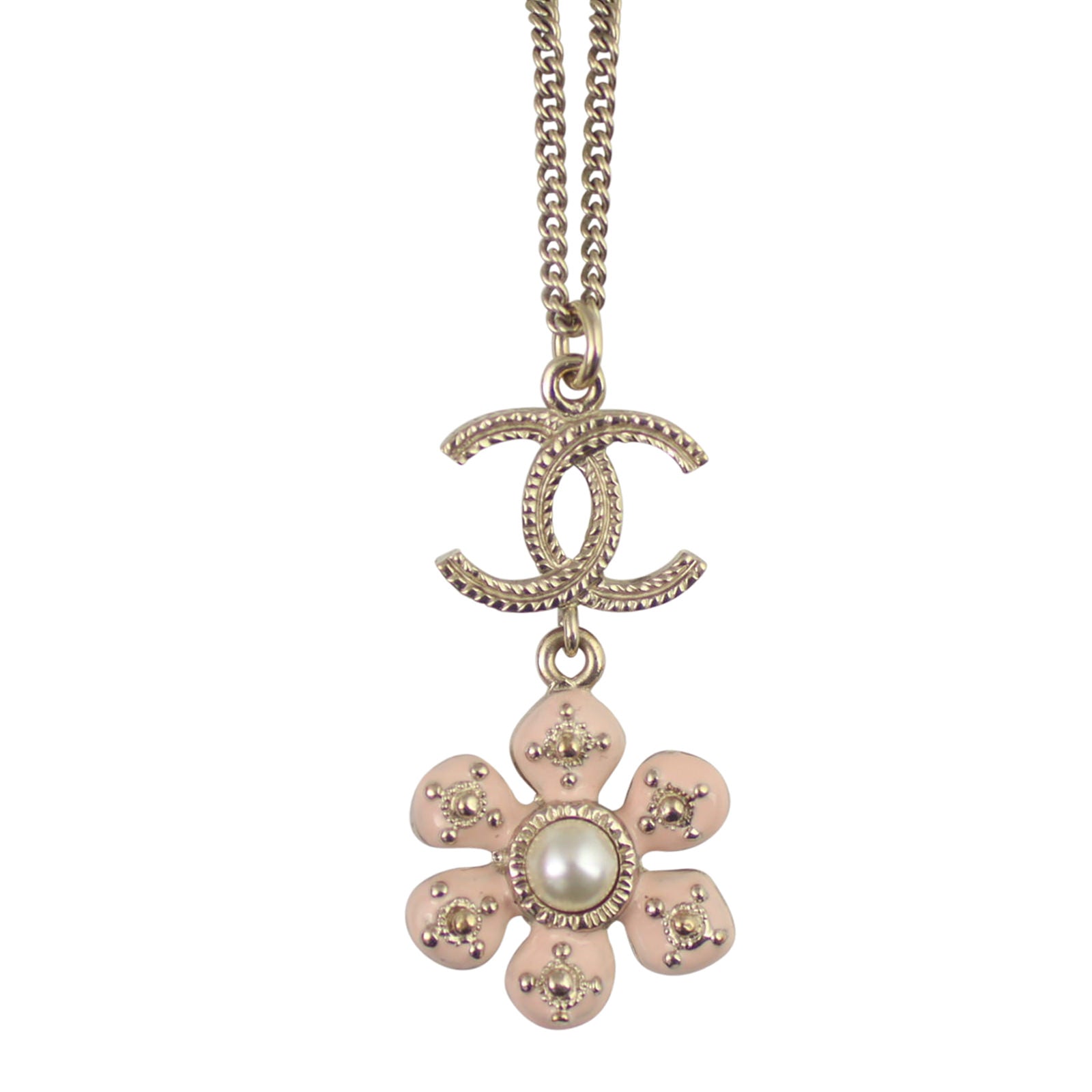 Chanel Cruise Coco Flower Pearl Necklace Pendant