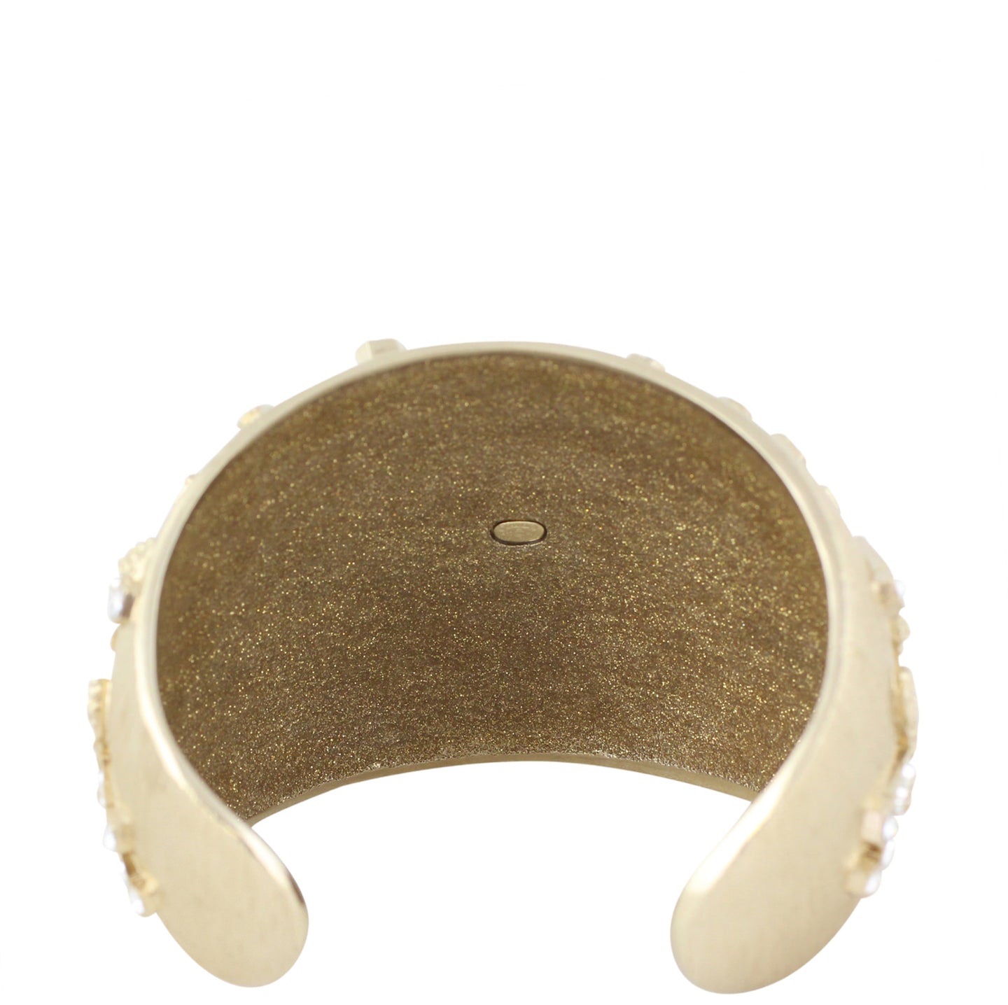 Chanel Crystal Embellished Cuff Bracelet Back