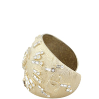 Chanel Crystal Embellished Cuff Bracelet Side