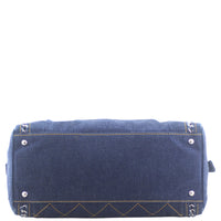 Chanel Denim Luxe Ligne Bowler Base