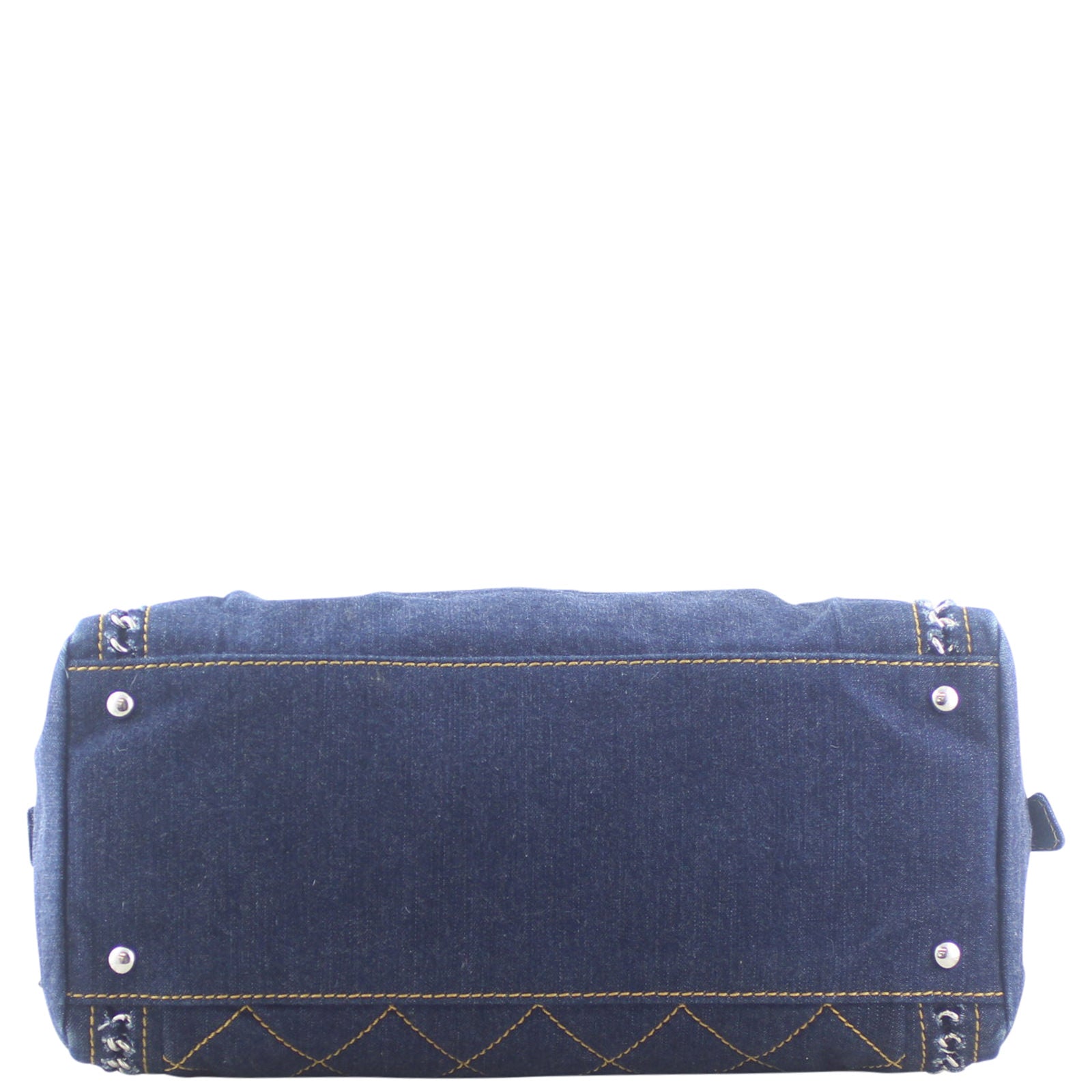 Chanel Denim Luxe Ligne Bowler Base
