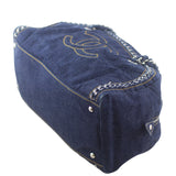 Chanel Denim Luxe Ligne Bowler Corner