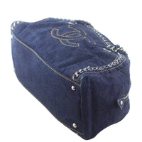 Chanel Denim Luxe Ligne Bowler Corner