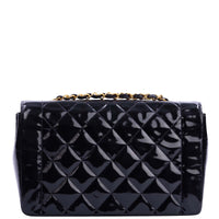 Chanel Quilted Diana Patent Flap Bag Back