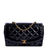 Chanel Quilted Diana Patent Flap Bag Front