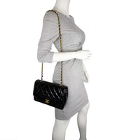 Chanel Quilted Diana Patent Flap Bag Scale