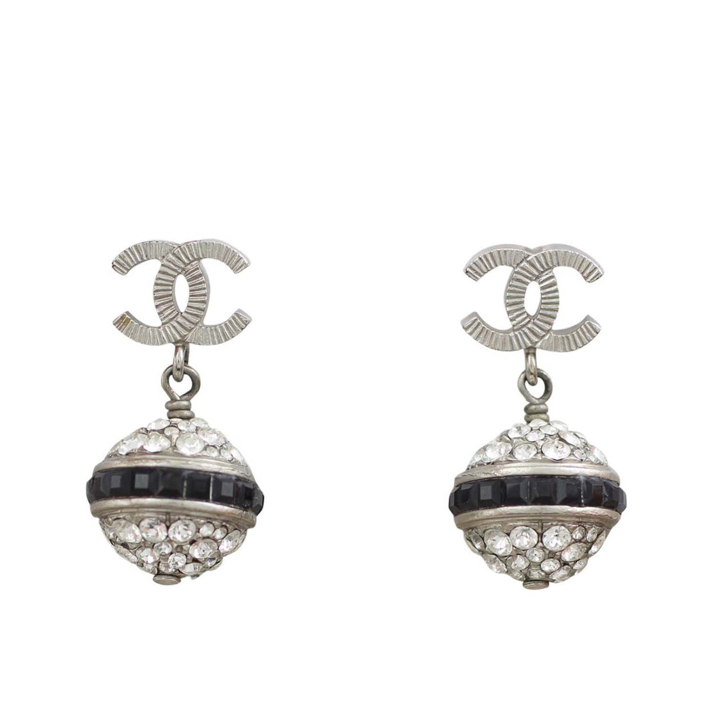 Chanel Swarovski Crystal Drop Earrings