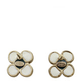 Chanel CC Flower Earrings back off