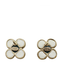 Chanel CC Flower Earrings back off
