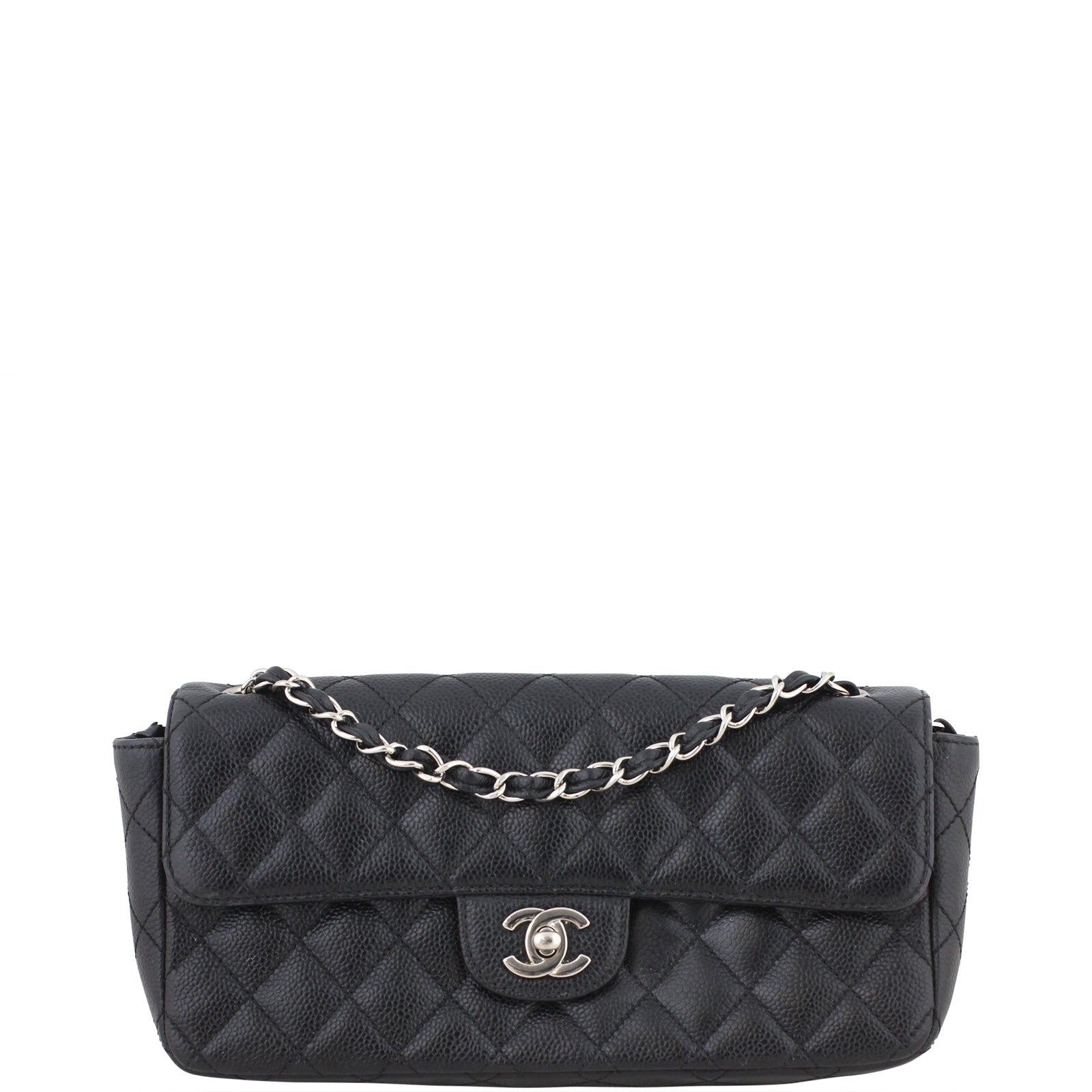 Chanel East West Flap Bag Front