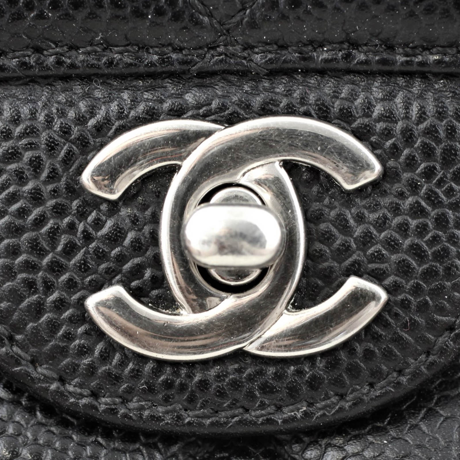 Chanel East West Flap Bag Logo