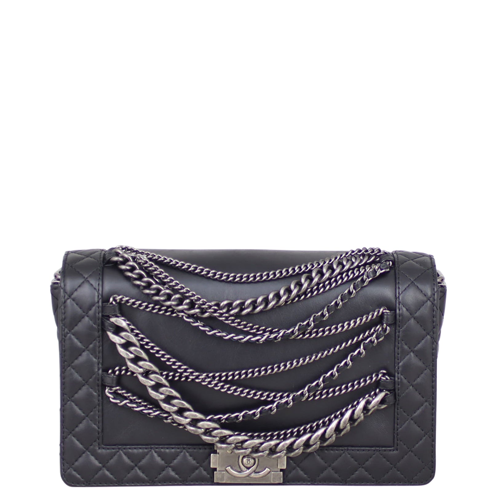 Chanel Enchained Medium Boy Bag Front