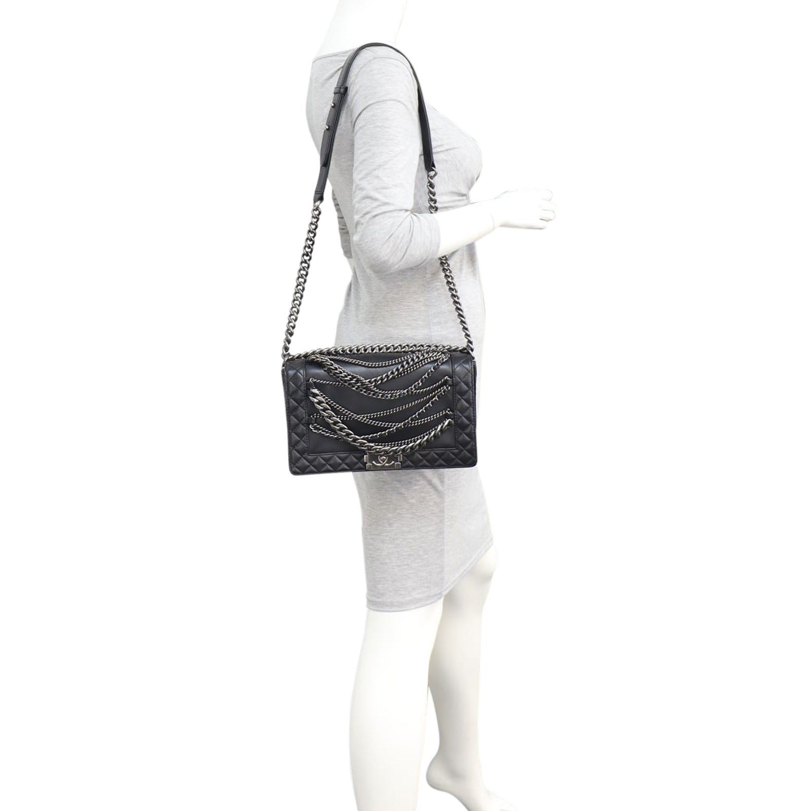 Chanel Enchained Medium Boy Bag Mannequin