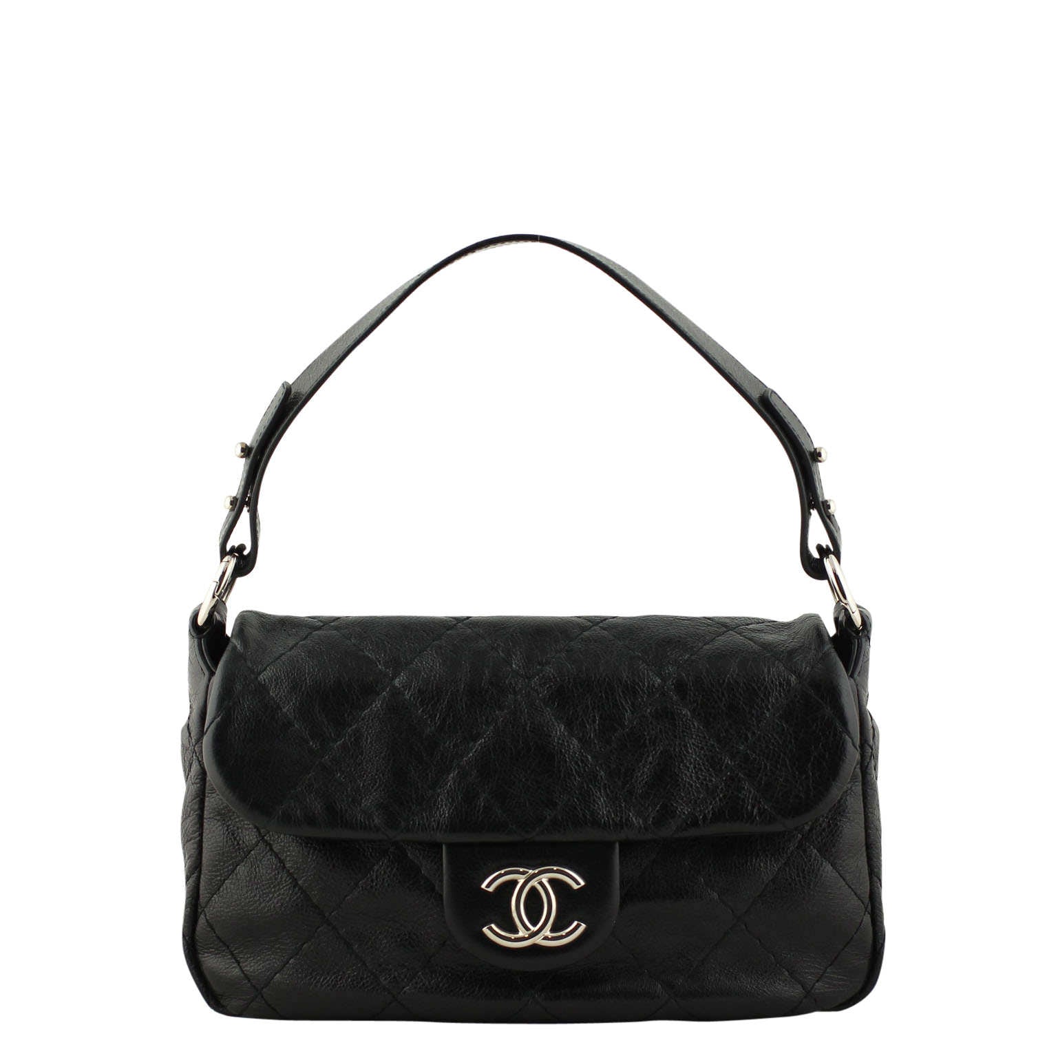 Chanel Top Handle Flap Bag Large Front