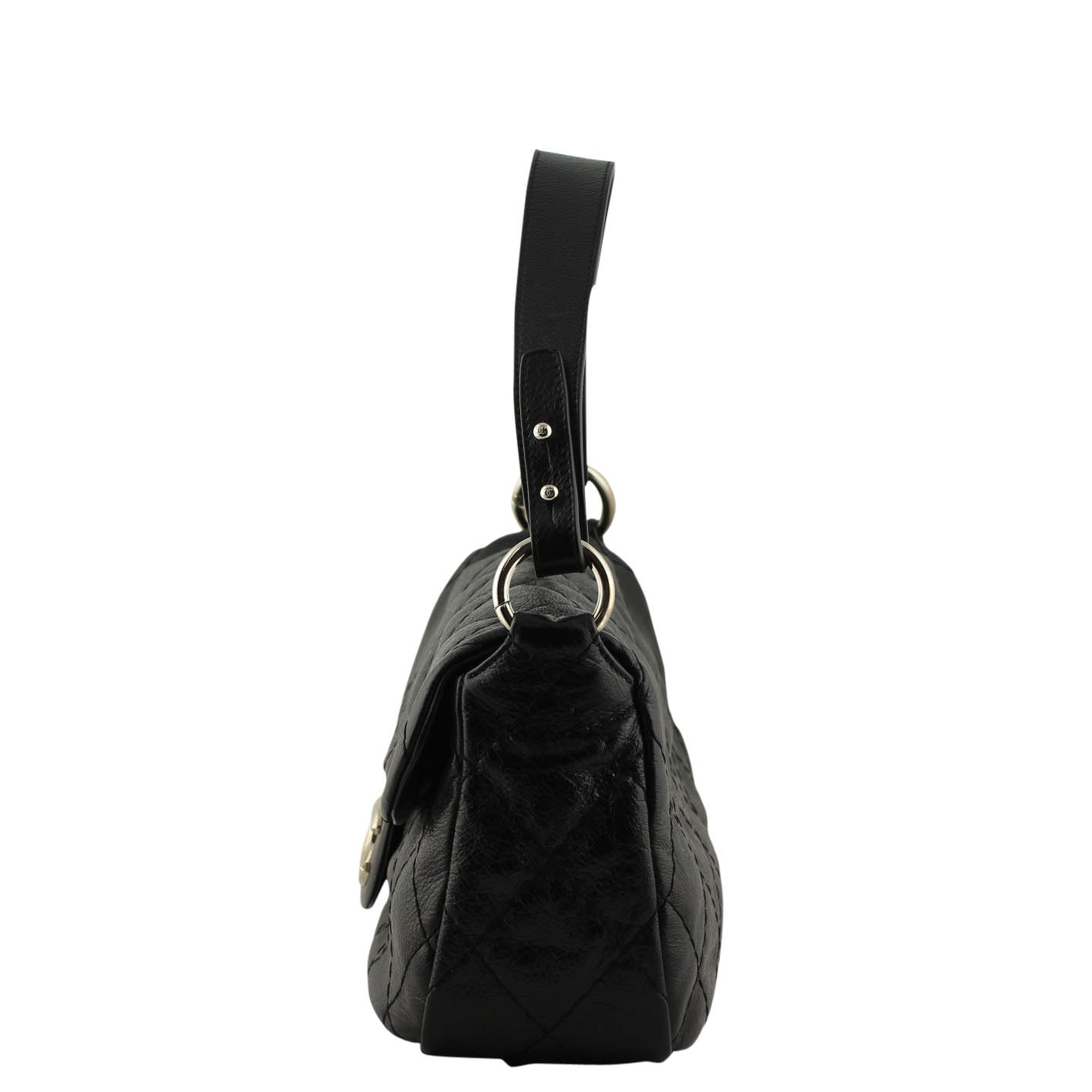 Chanel Top Handle Flap Bag Large Side