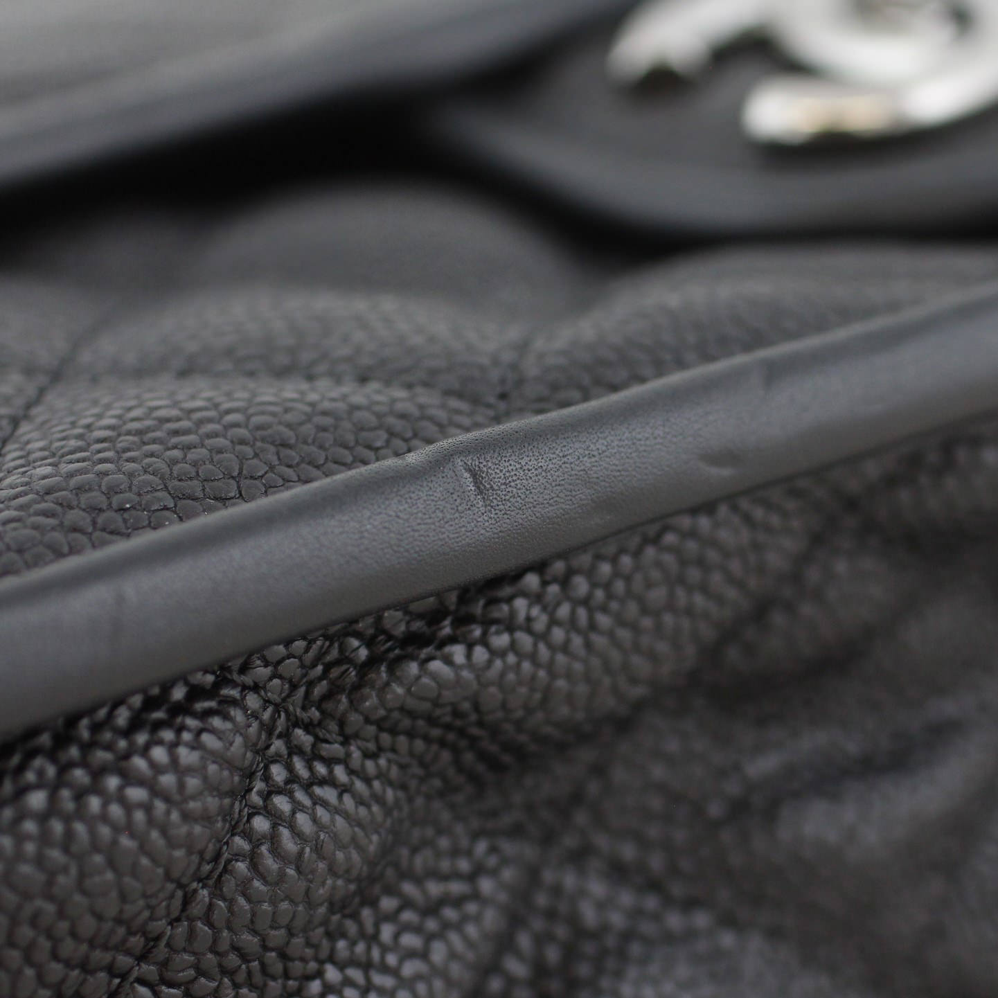 Chanel French Riviera Large Flap Bag Crease