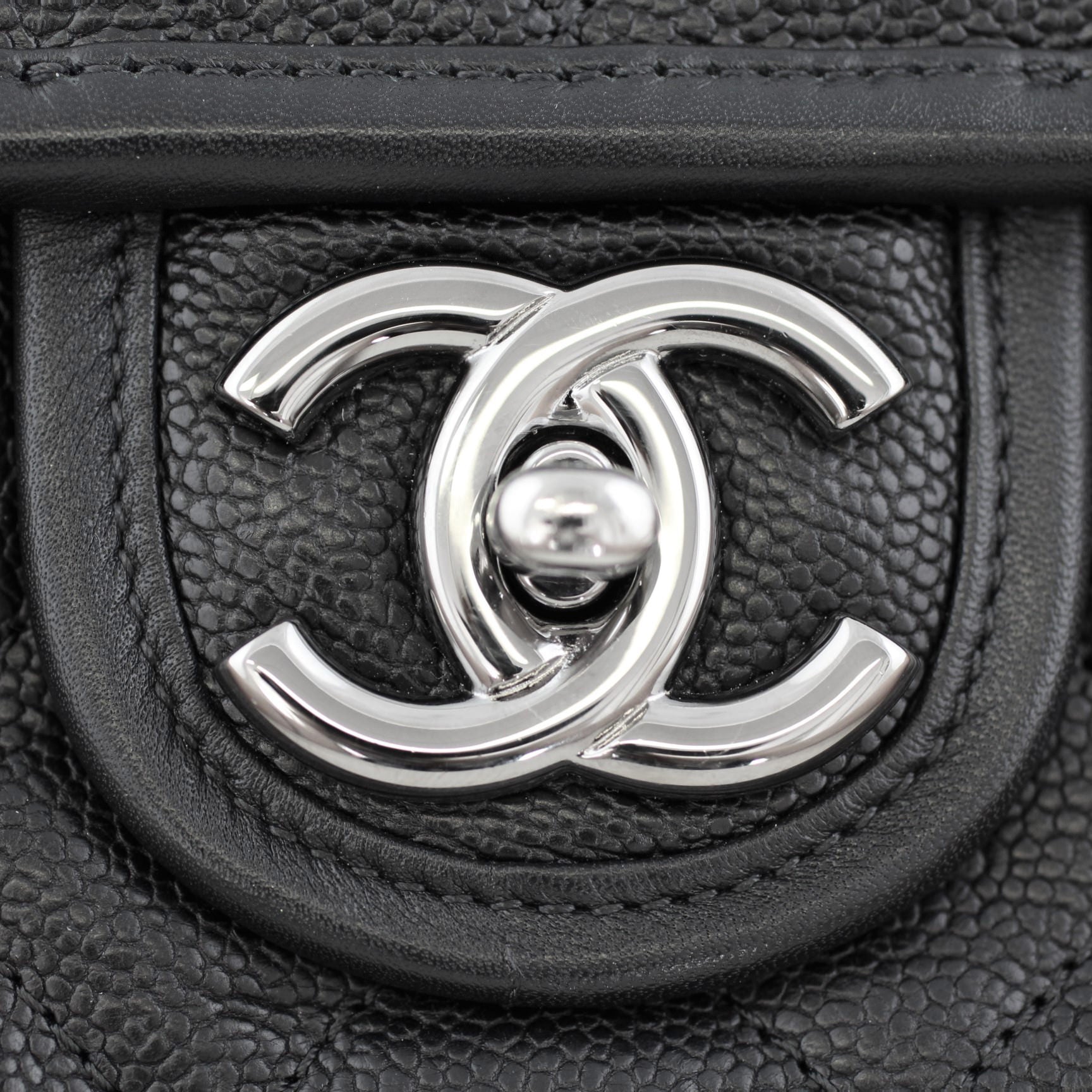 Chanel French Riviera Large Flap Bag Logo