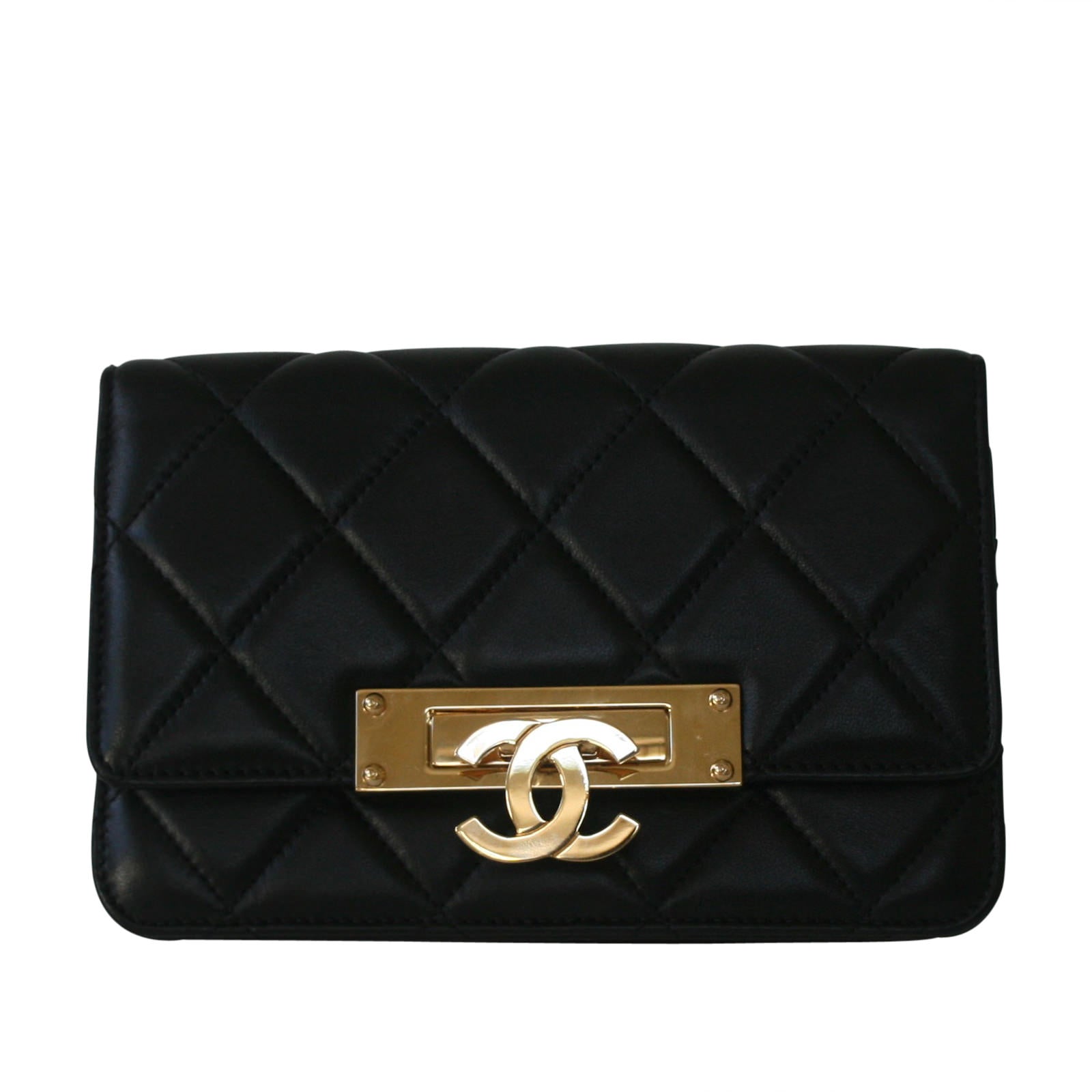 Chanel Gold Class Double CC WOC Bag Front