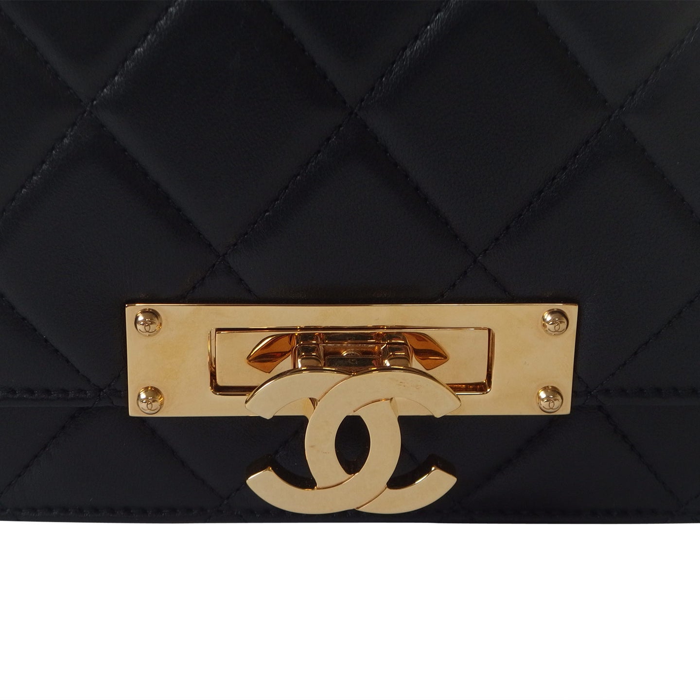 Chanel Gold Class Double CC WOC Bag Front Plate