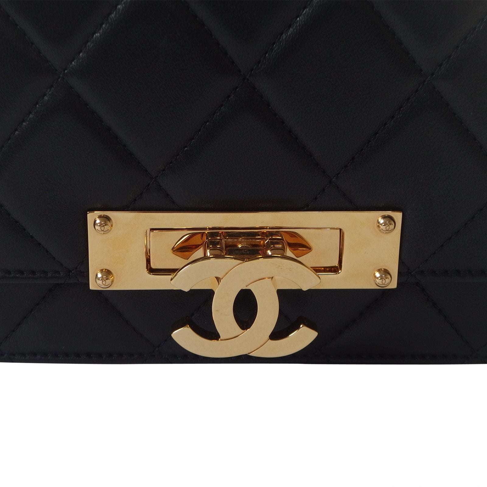 Chanel Gold Class Double CC WOC Bag Front Plate