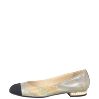 Chanel Iridescent Cap Toe Flats Side