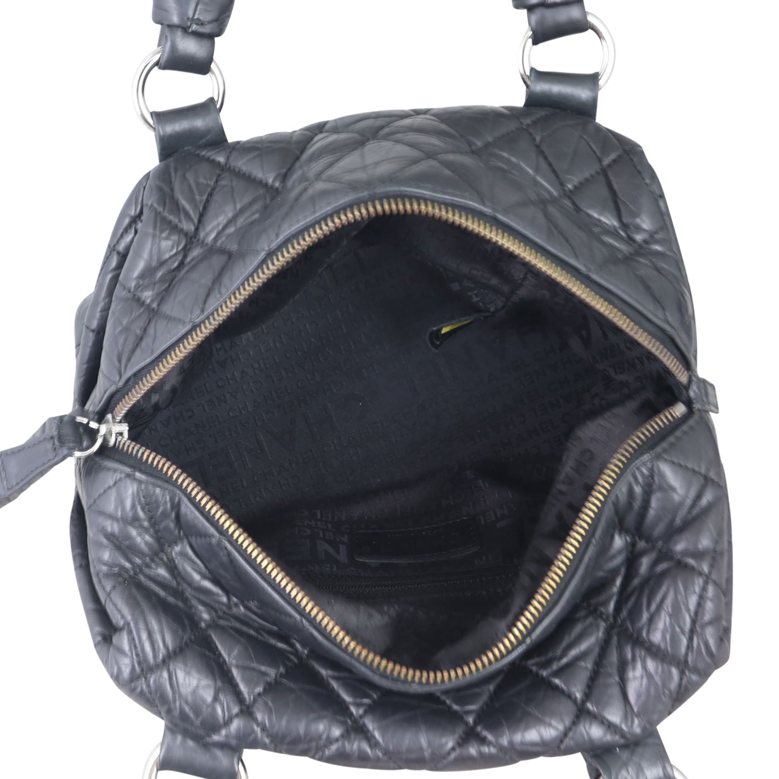 Chanel Lady Braid Bowler Whole interior