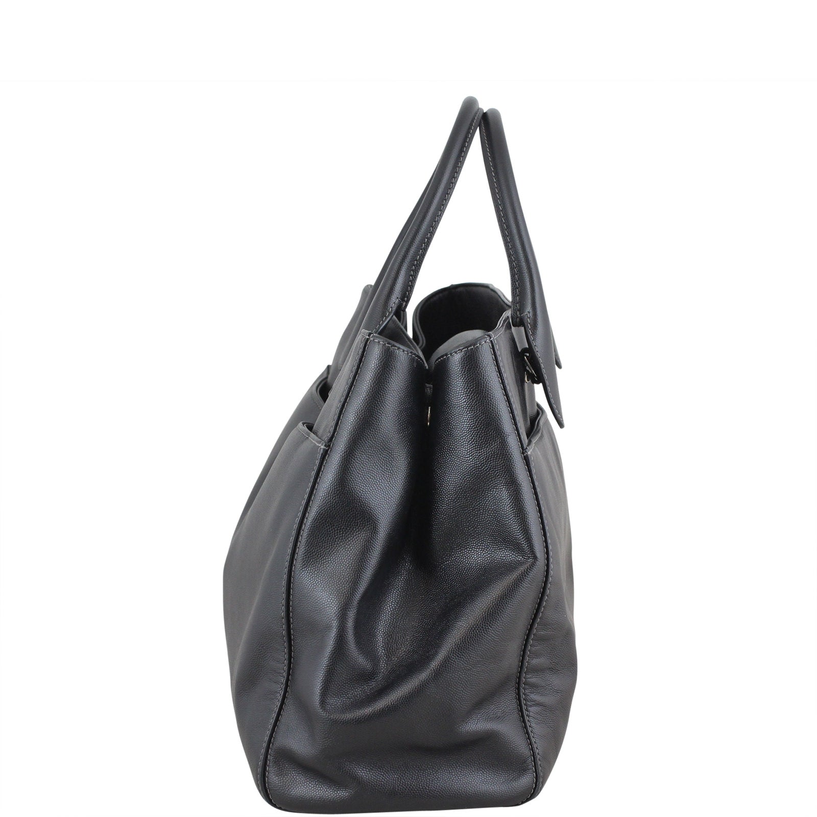 Chanel Large Shopping Bag Soft Caviar Left