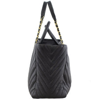 Chanel Chevron Large Shopping Bag Left
