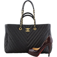 Chanel Chevron Large Shopping Bag Scale
