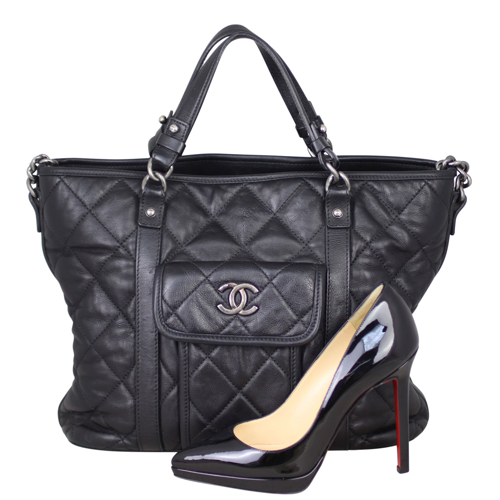 Chanel CC Two Way Shopping Tote Shoe