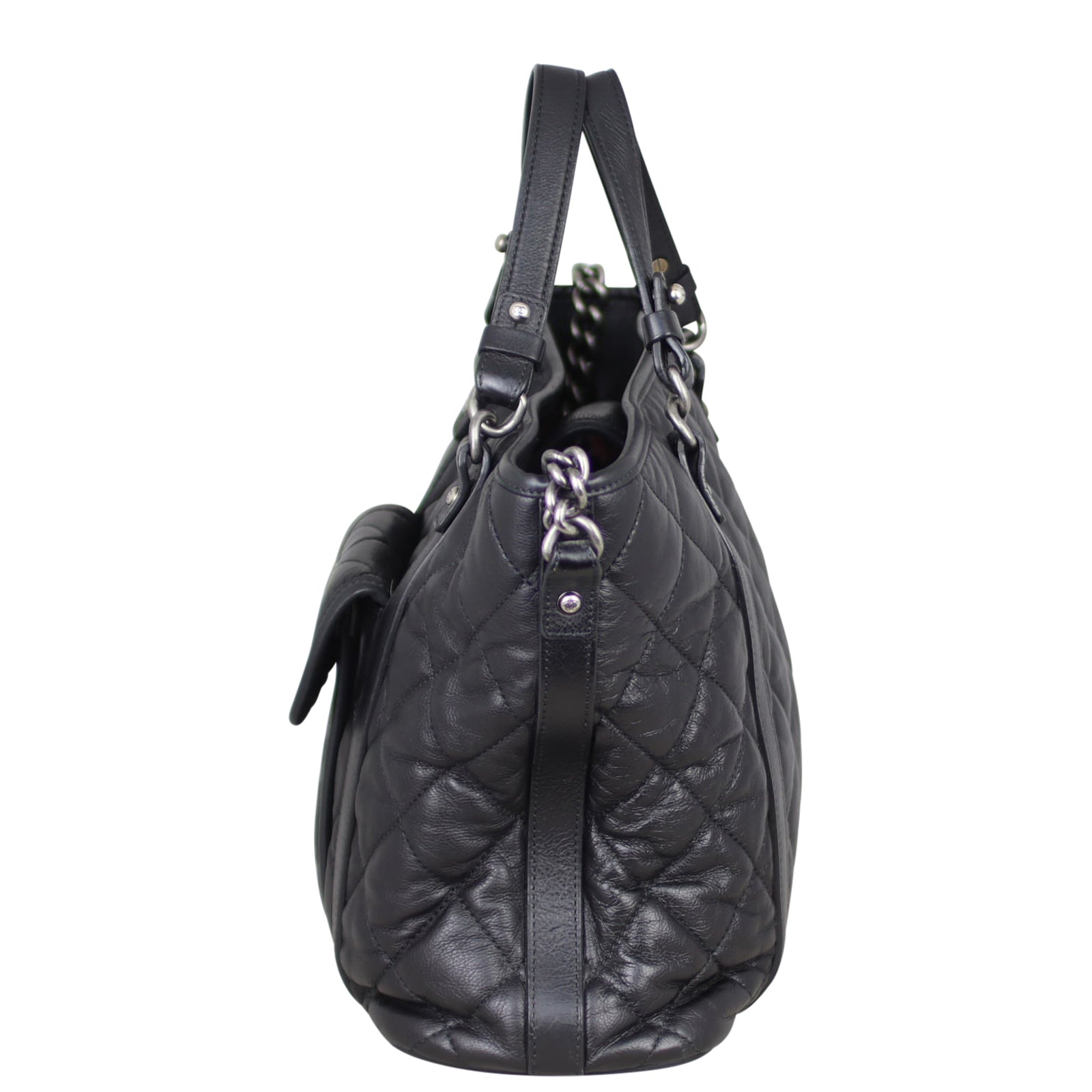 Chanel CC Two Way Shopping Tote Side