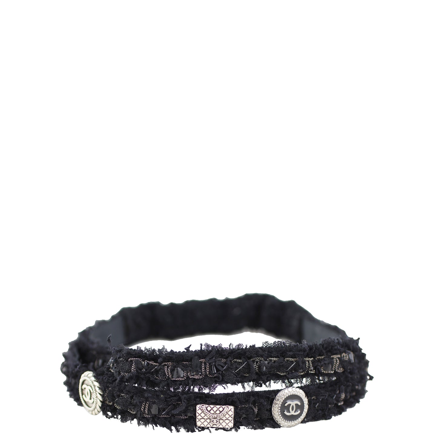 Chanel CC Lesage Embellished Headband Front
