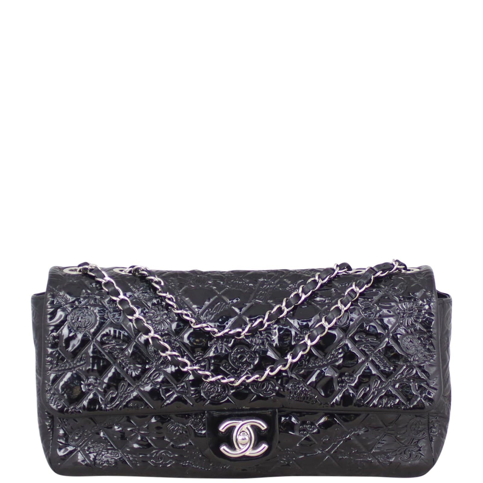 Chanel Lucky Charm Flap Bag front chain