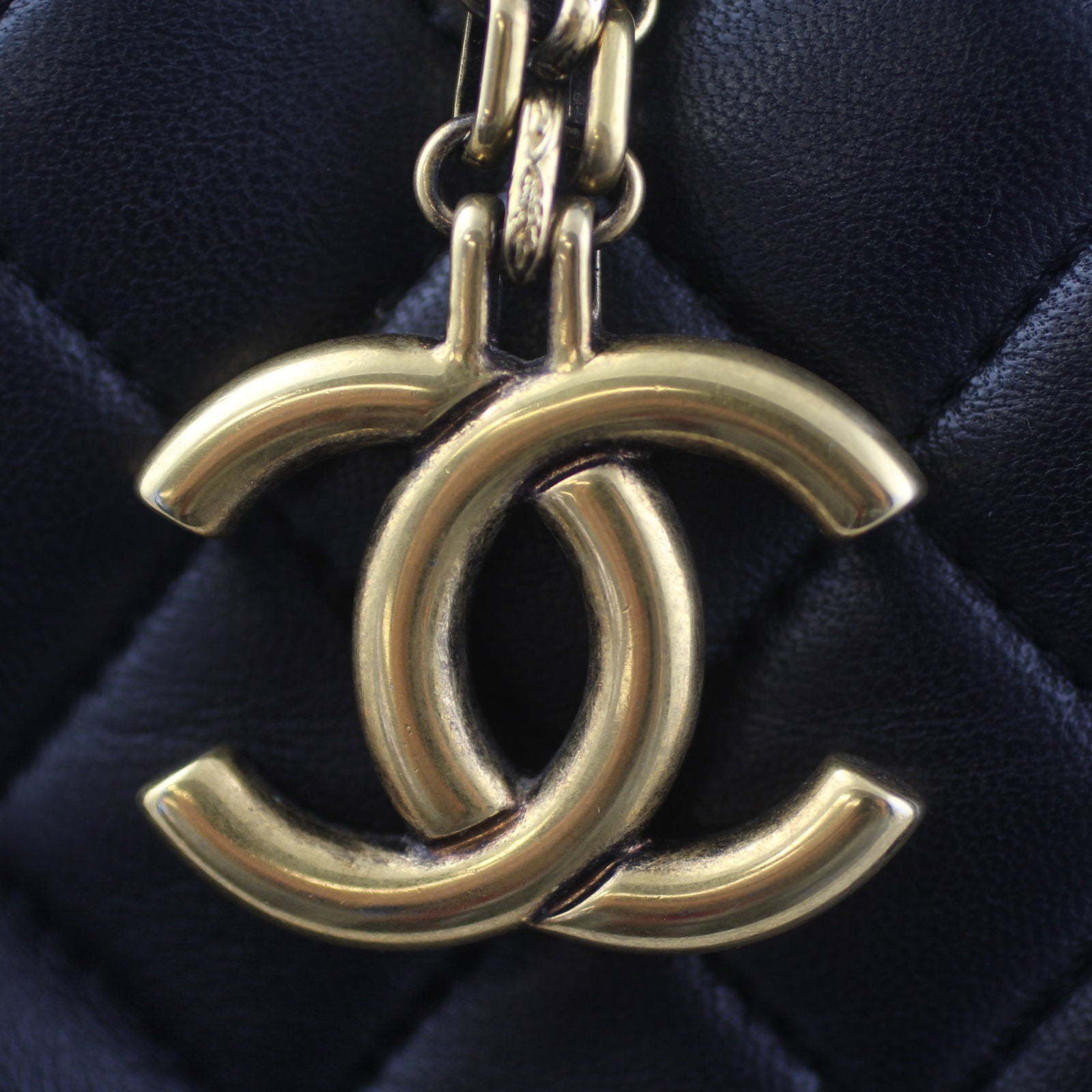 Chanel Mademoiselle Small Bowler Bag Logo