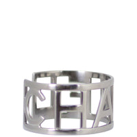Chanel Metal Logo Cuff Left Side