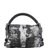 Chanel Metallic Pony Hair Top Handle Bag Front