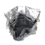 Chanel Metallic Pony Hair Top Handle Bag Interior