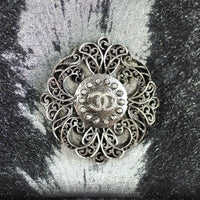 Chanel Metallic Pony Hair Top Handle Bag Lock