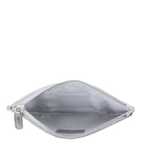 Chanel Metallic Small Zip Pouch Whole interior