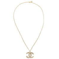 Chanel CC Faux Pearl Large Pendant Necklace Full
