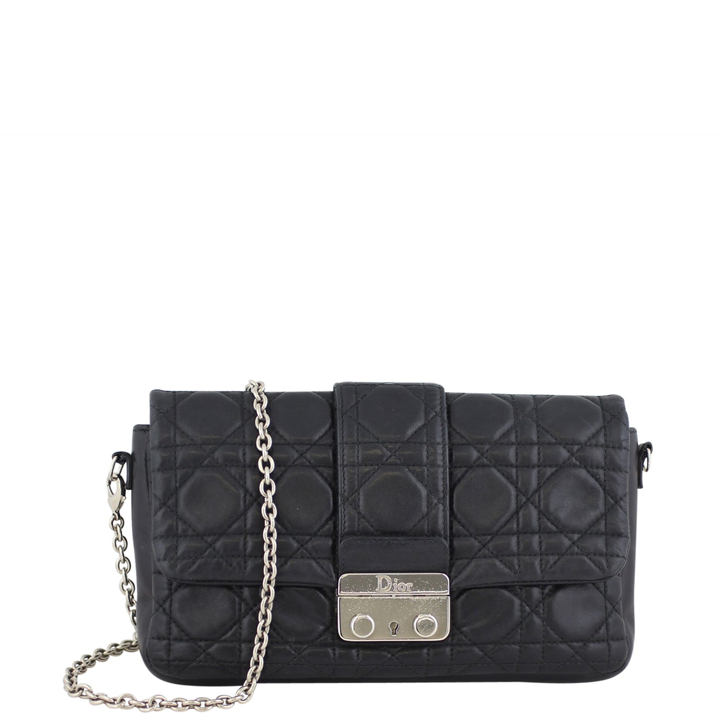 Dior Cannage New Lock Pouch Bag front