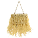 Chanel Vintage Ostrich Feather Evening Bag Front