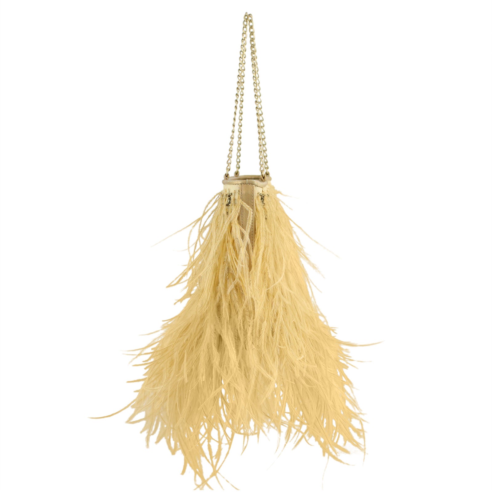 Chanel Vintage Ostrich Feather Evening Bag Side