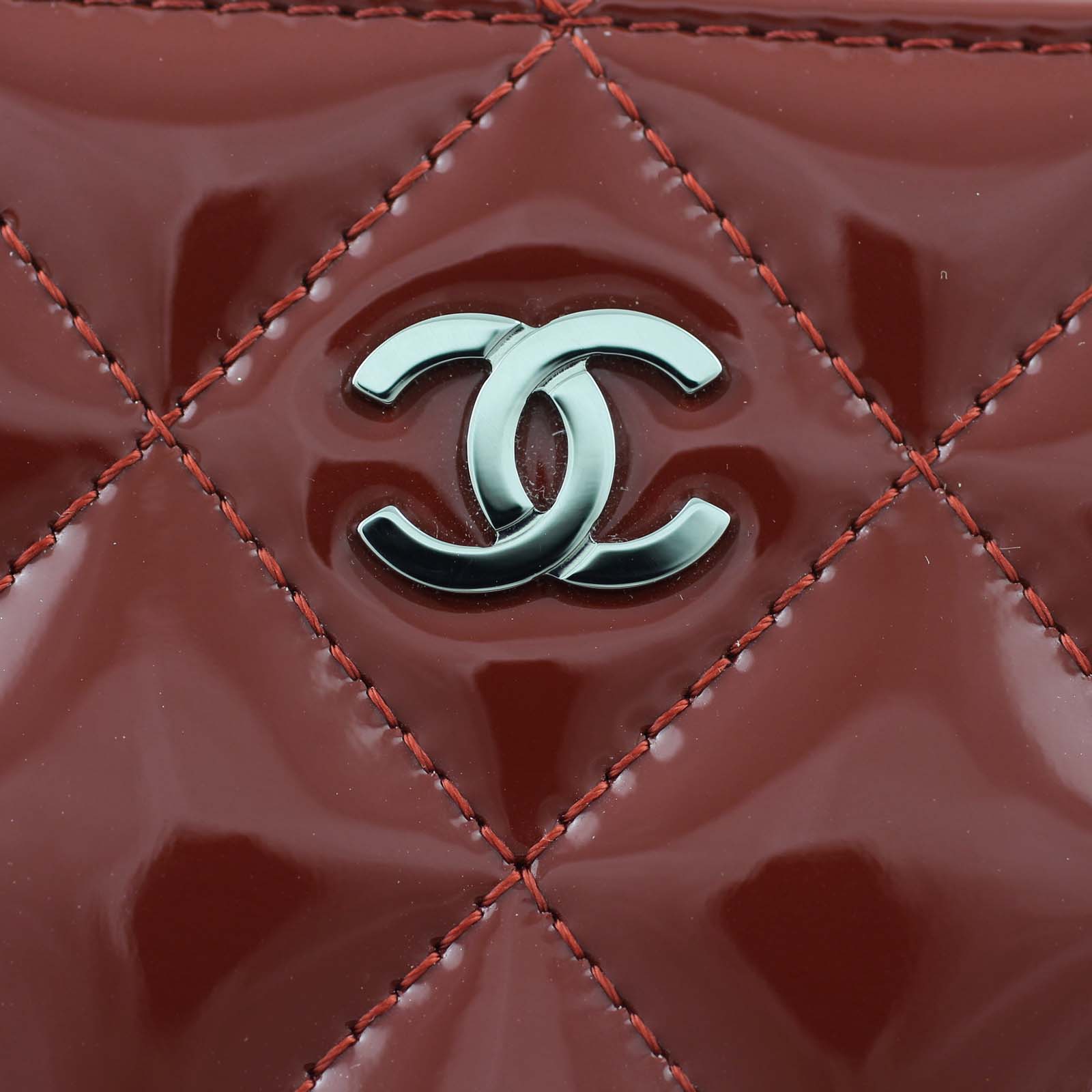 Chanel Patent Zipped Small Wallet CC