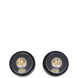 Chanel Pearlescent Resin Coated Button Earrings Back