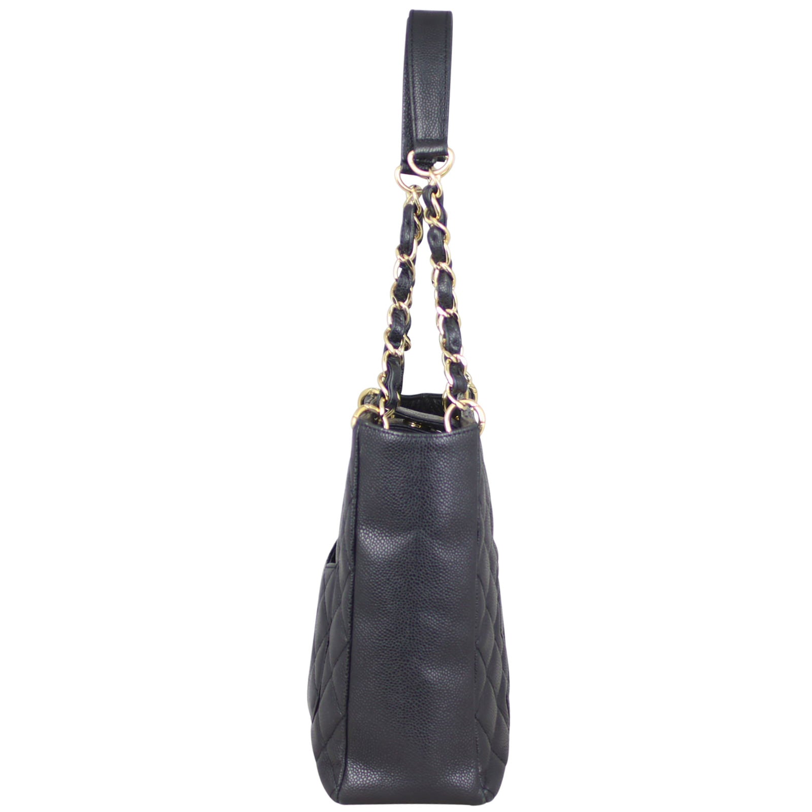 Chanel Petite Shopping Tote side