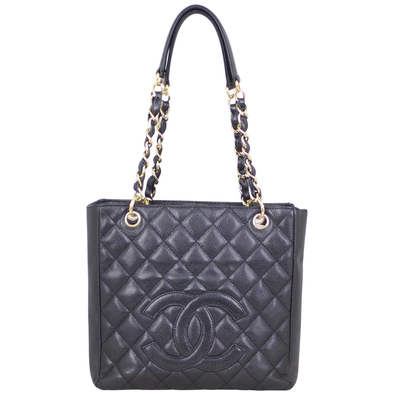 Chanel Petite Shopping Tote front